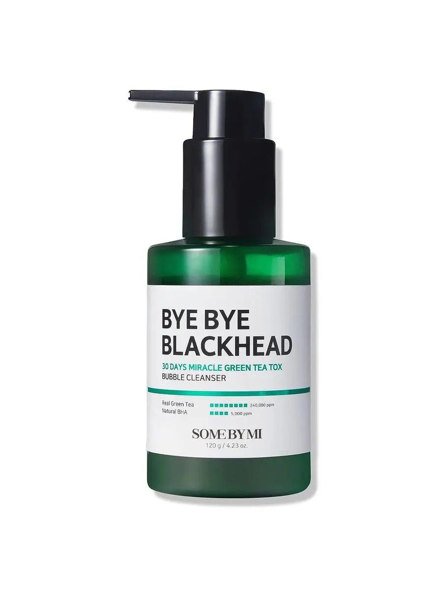 Пузырьковая маска-пенка  для лица с экстрактом зеленого чая BYE BYE BLACKHEAD 30 DAYS MIRACLE GREEN TEA TOX BUBBLE CLEANSER