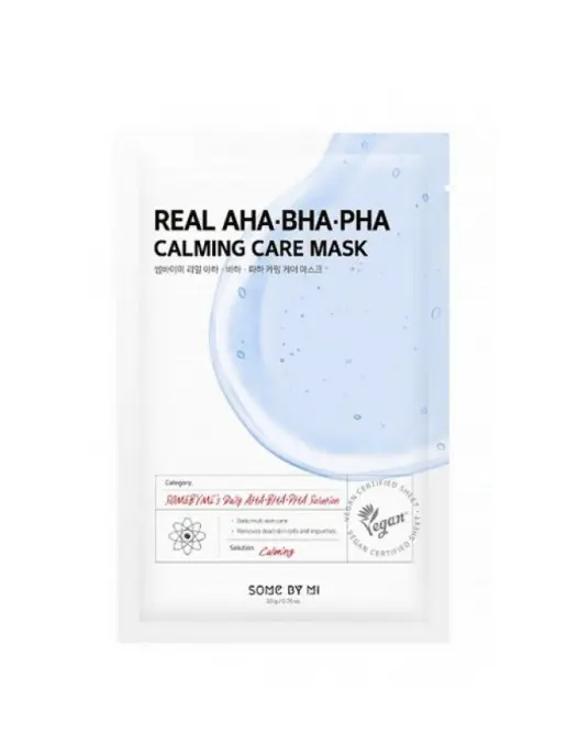 Успокаивающая тканевая маска для лица с кислотами REAL AHA-BHA-PHA CALMING CARE MASK