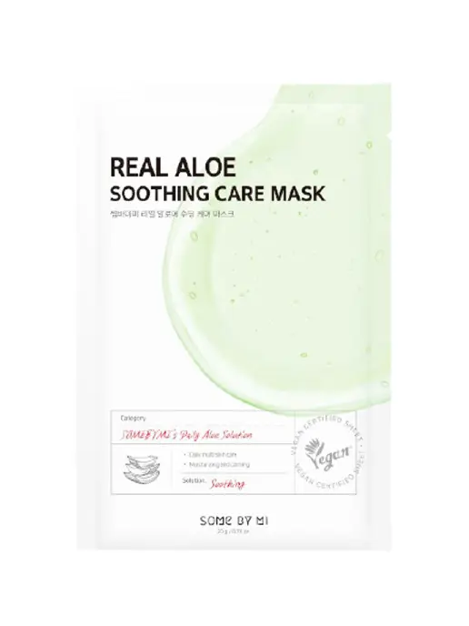 Успокаивающая тканевая маска для лица с экстрактом алоэ REAL ALOE SOOTHING CARE MASK