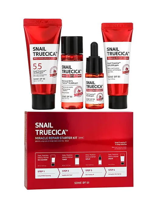 Набор: тонер, сыворотка, крем для лица, гель SNAIL TRUECICA MIRACLE REPAIR STARTER KIT