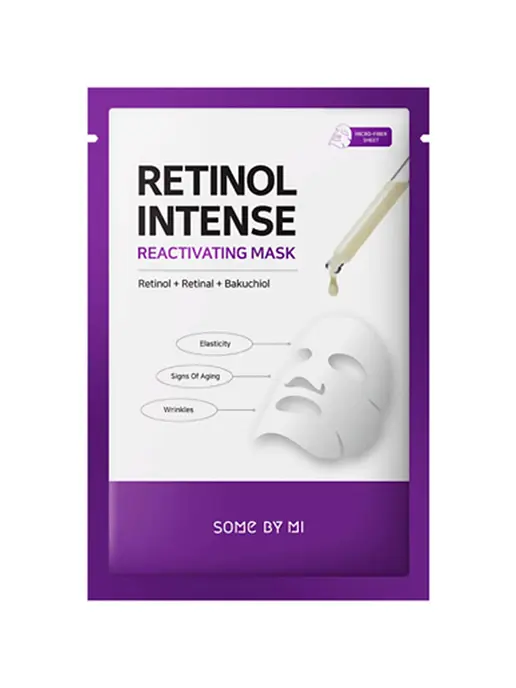 Интенсивная антивозрастная тканевая маска для лица с ретинолом RETINOL INTENSE REACTIVATING MASK